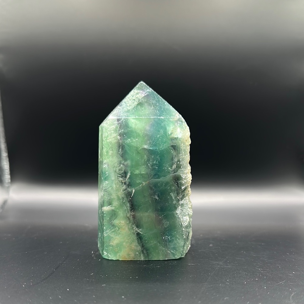 Green Fluorite Crystal Tower